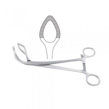 Somer Uterine Seizing Forcep Stainless Steel, 22.5 cm - 8 3/4" Jaw Size 32 mm
